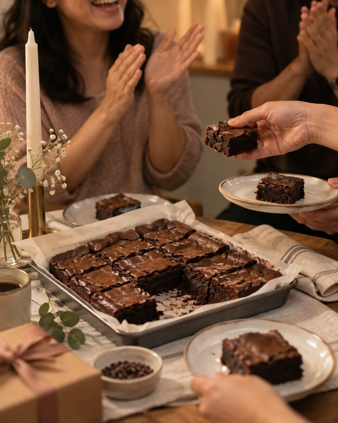 Ilustrasi brownies untuk merayakan pencapaian kecil